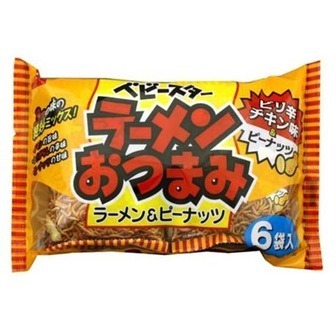 Oyatsu Company &quot;Baby Star, Ramen Otsumami, Spicy Chicken Flavor with Peanuts&quot;, 150g