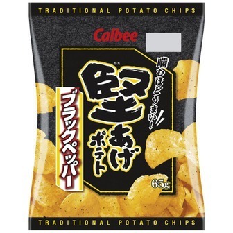 Calbee &quot;Kataage Potato, Black Pepper Flavor&quot;, 65g