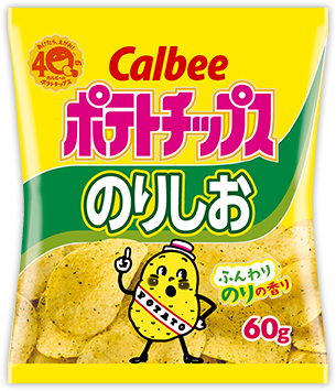 Calbee &quot;Potato Chips, Seaweed (Nori) &amp; Salt Flavor&quot;, 60g