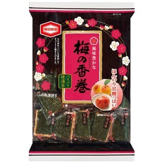 Kameda &quot;Ume no Kamaki&quot;, Umeboshi Flavor Rice Cracker with nori (sea weeds)