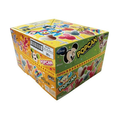 Glico, Popcan, Micky Shaped Lollipop, 6 flavors, 30 bars in 1 box