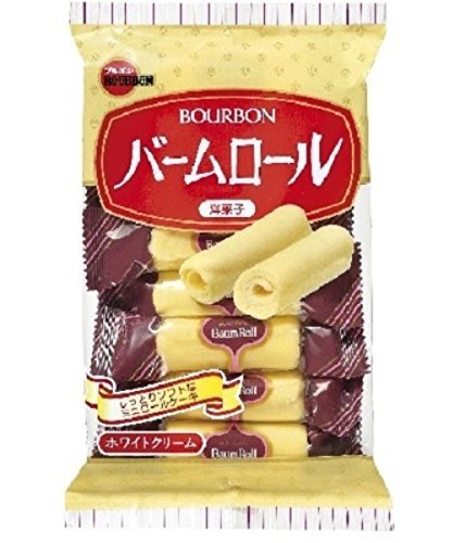 Bourbon &quot;Baum Roll&quot; Rolled Cake with White Cream, 7 bars in 1 pack
