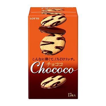 Lotte, Chococo, Cookie Snadwich, Milk Chocolate