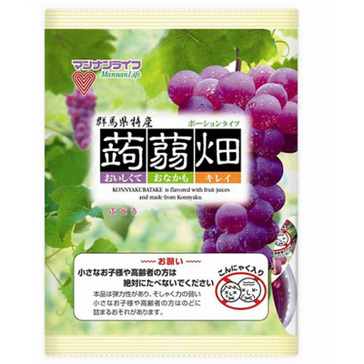 Mannan Life &quot;Konnyaku Batake, Grape flavor&quot; Konjac Fruits Jelly, 25g x 10 pc