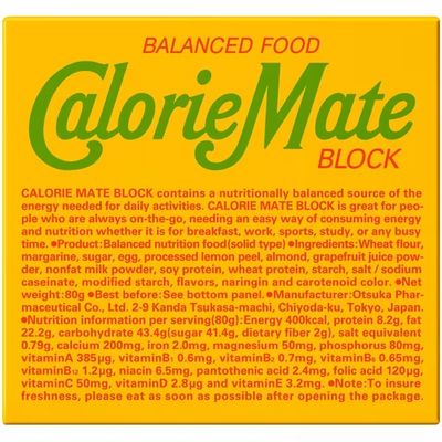 Otsuka, Calorie Mate Block, 4 sticks, Fruits Flavor