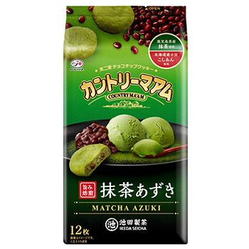 Fujiya, Country Ma&#39;am, Soft Cookie, Matcha Azuki Flavor, 12pcs