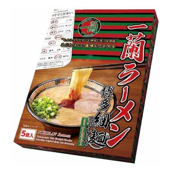Ichiran, Tonkotsu Ramen, Pork Stock Soup, Instant Noodle, 645g, 5 servings