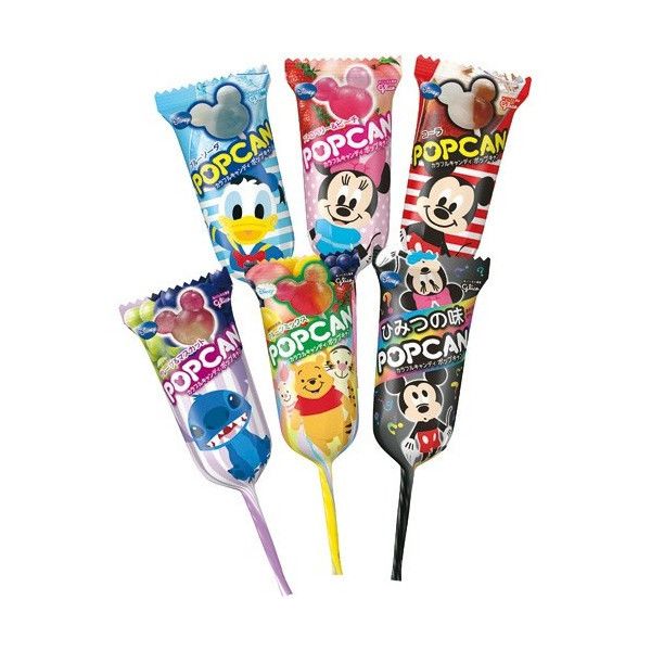 Glico Popcan Mickey-Shaped Hard Candy Assorted Box (30 Sticks)