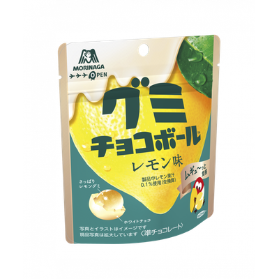 Morinaga, Gumi Choco ball, Lemon flavor, Gummy &amp; Chocolate, 47g