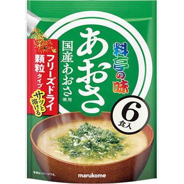 Marukoem, Freeze-dried Instant Miso Soup, Aosa, Seaweed, 6 servings, 36g