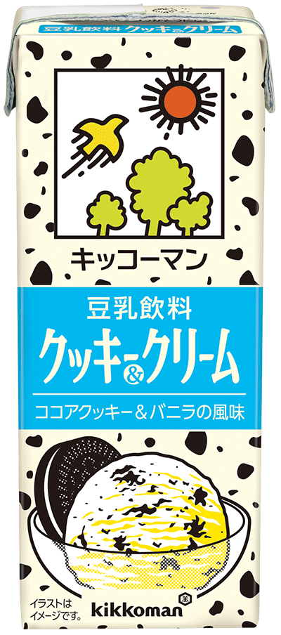 Kikkoman, Soy Milk, Cookie &amp; Cream Flavor, Chosei Tonyu, 200ml