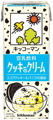Kikkoman, Soy Milk, Cookie &amp; Cream Flavor, Chosei Tonyu, 200ml