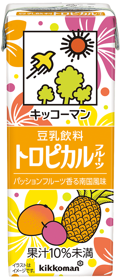 Kikkoman, Soy Milk, Tropical Fruits Flavor, Chosei Tonyu, 200ml