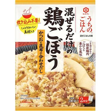 Kikkoman, Mazerudake, Tori Gobou, Cooked Chicken &amp; Burdock to be Mixed with Rice, 70g