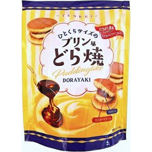 Tenkei, Pudding Mini Dorayaki, Custard Cream &amp; Caramel Sauce, Pancake Sandwich, 85g