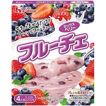 Very Rich &amp; Delicious, &quot;Furuche&quot;, Milk &amp; Fruits Jelly Mix, Mixed Berry flavor, 200g