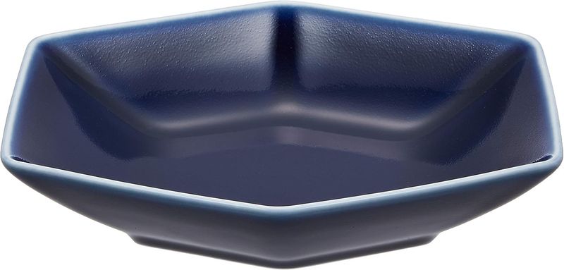 Hakusan,  Kikkoubachi, Hexagon Bowl, Hasamiyaki, Blue