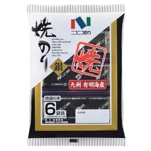 Nikonikonori, Yakigin, 6 packs in 1 bag, Seaweed, No seasoning