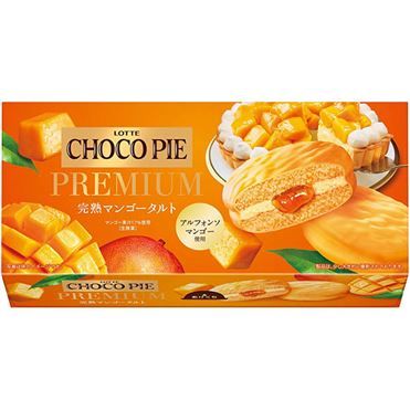 Lotte, Choco Pie Premium, 6 pcs in 1 box, Regular size, Mango Tarte