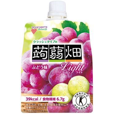 Mannan Life ,Konnyaku Batake Crush Type, Grape flavor, Konjac Fruits Jelly, 150g