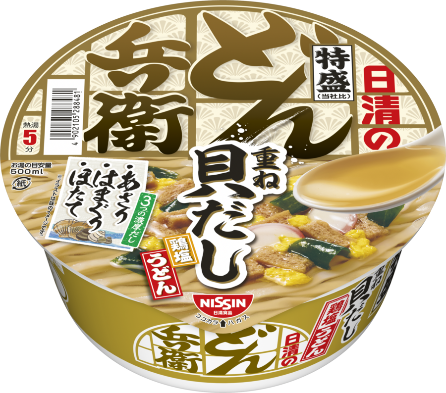 Nissin, Donbei Tokumori Kasane Kaidashi Torishio Udon, 125g