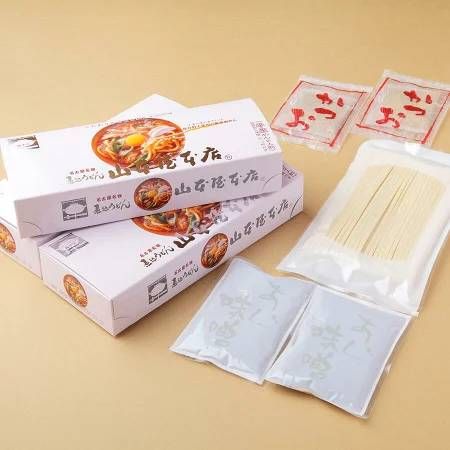 Yamamotoya Honten Miso Nikomi Udon Gift Set – 6 Servings (3 Packs × 2 Servings), Semi‑Raw Noodles, No Preservatives