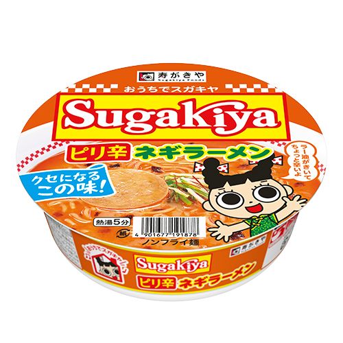 Sugakiya, Sugakiya Ramen, Hot Green Leek, Tonkotsu, 100g, Cup version