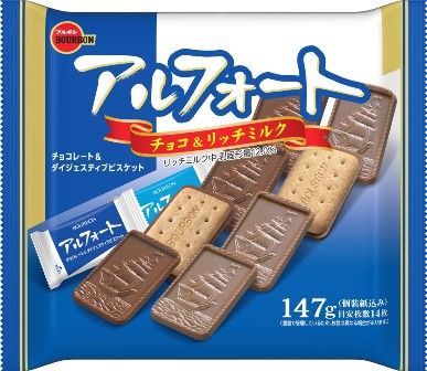 Bourbon &quot;Alfort, Rich Milk Choco &amp; Milk Choco&quot; Family Pack, 147g