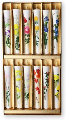 Daiyo, Japanese Candle, Handmade Traditional Crafts, 4 Seasons 12 pcs in 1 box, A