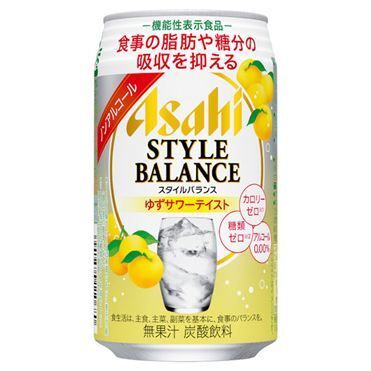 Asahi, Japanese Alcohol Free, Cocktail Taste Drink, &quot;Style Balance, Yuzu Sour&quot;, 350ml