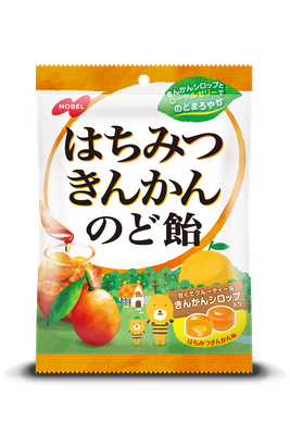 Nobel, Hachimitsu Kinkan Nodoame, Honey and Kinkan Citrus Hard Candy, 110g