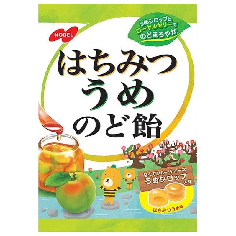 Nobel, Hachimitsu Ume Nodoame, Honey and Ume Plum Hard Candy, 110g