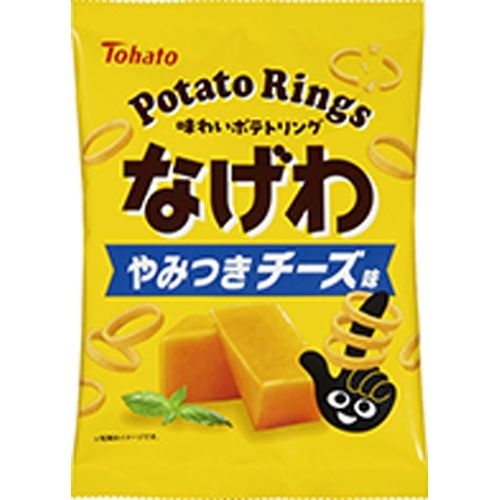 Tohato, &quot;Nagewa&quot;, Ring-shaped Potato Snack, Cheese flavor, 57g