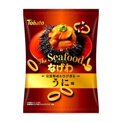 Tohato, &quot;Nagewa Seafood&quot;, Ring-shaped Potato Snack, Uni and Wasabi flavor, Sea Urchin, 50g