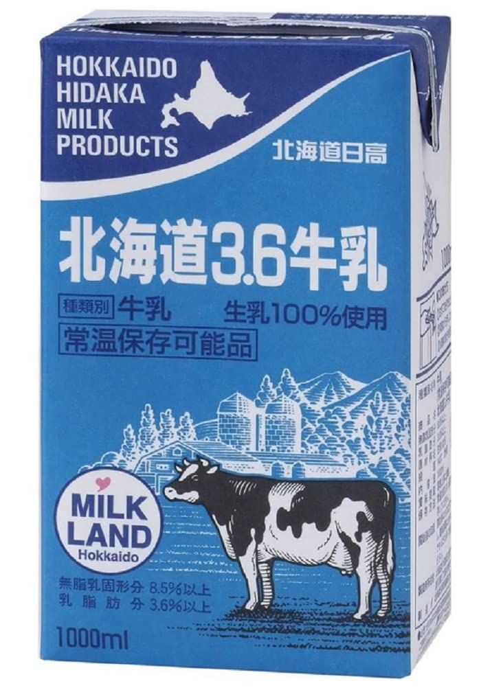 Hokkaido Hidaka, Hokkaido 3.6 Milk, 1000ml, Liquid, Long-life