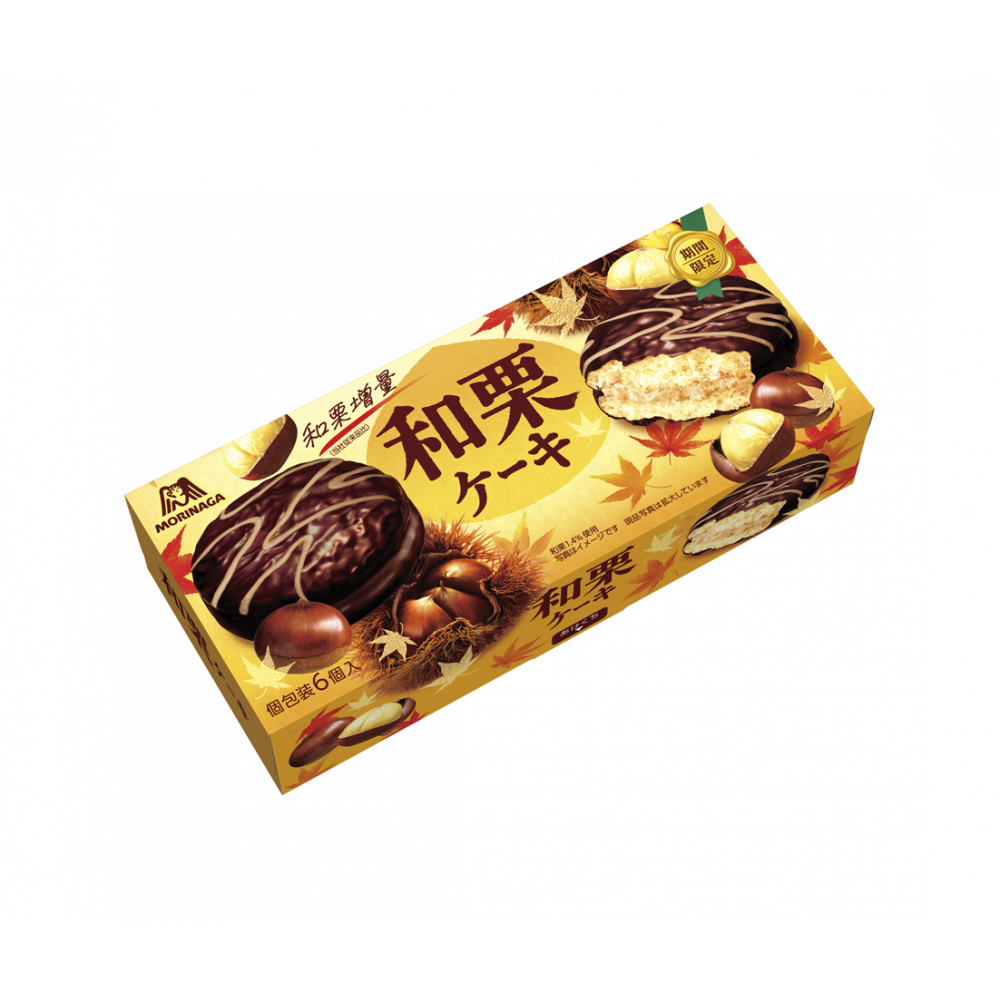 Morinaga, &quot;Waguri Cake&quot; Japanese Chestnut Cake, 6 pcs in 1 box, 8/19