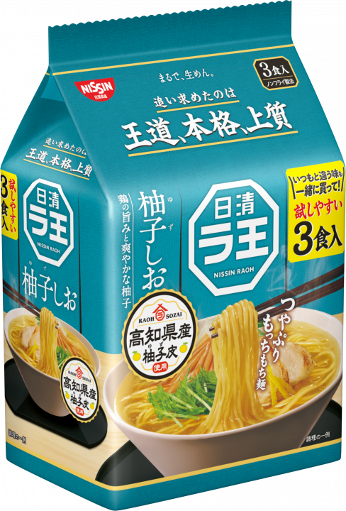 Nissin &quot;Raoh, Yuzu Salt Flavor&quot; 3 bags in 1 bag, 297g