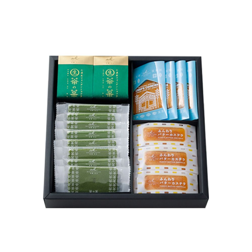 Chanoka, Matcha &amp; Kasutera Assortment, 17 pcs in 1 box, Kyoto