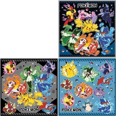 Pokémon Lunch Cloth Set of 3 – 100% Cotton, Made in Japan