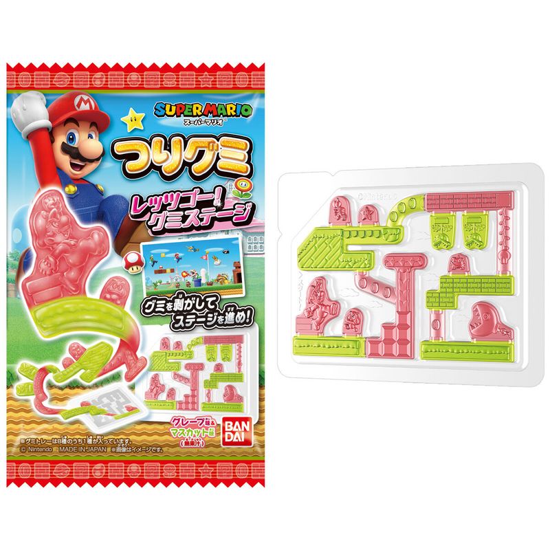 Bandai, &quot;Tsurigumi, Super Mario&quot;, Fishing Gummy Candy, Muscat and Grape, 29 Sep