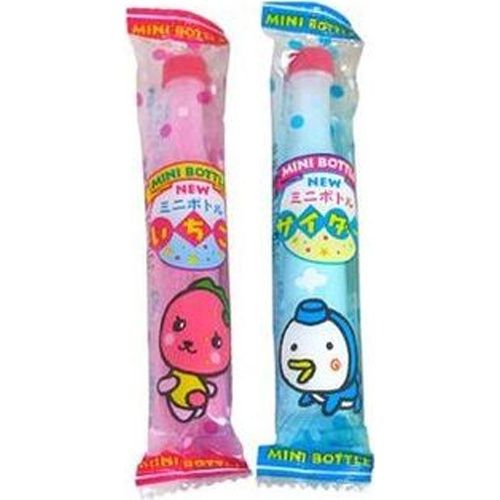 Maruta "Mini　Bottle Ramune" Sugar Candy, 3 Kinds Assort, 7g x 20 packs in it