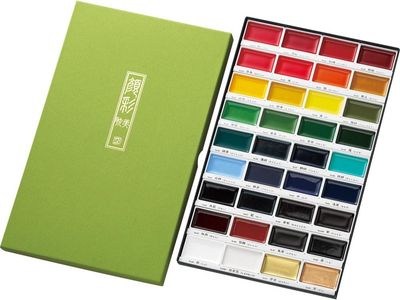 Kuretake, Japanese Water Color Paint, 36 colors, &quot;Gansai tambi&quot;