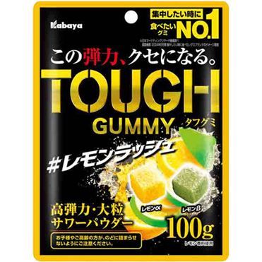 Kabaya, &quot;Tough Gummy&quot;, Lemon Lush flavors in 1 bag, 100g