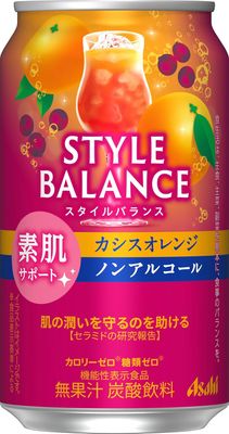 Asahi, Japanese Alcohol Free, Cocktail Taste Drink, &quot;Style Balance, Cassis Orange&quot;, 350ml