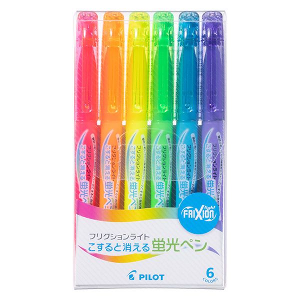 Pilot, Frixion, Highlight Pen, 6 Colors Set