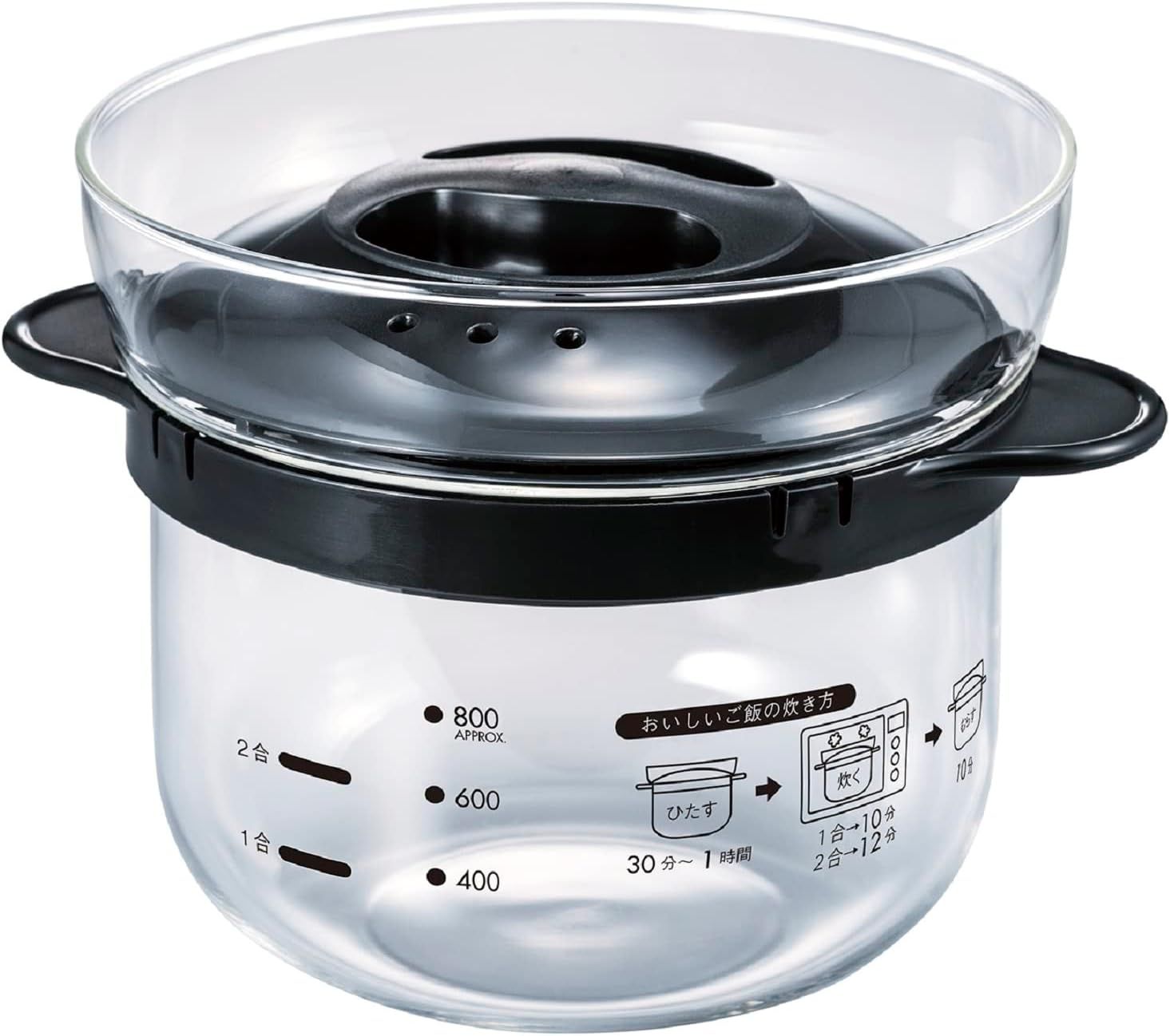 Hario, Rice Cooker with Microwave oven, for small servings, XRCN-2-B