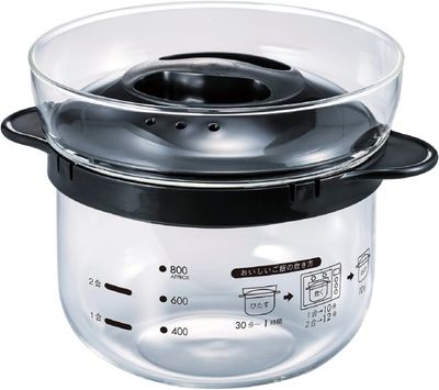 Hario, Rice Cooker with Microwave oven, for small servings, XRCN-2-B
