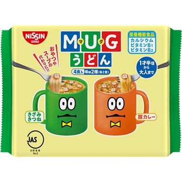 Nissin &quot;MUG Udon&quot; 2 Flavors, Don-be, Instant Udon, 94g