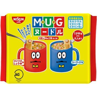 Nissin &quot;MUG Noodle&quot; 2 Flavors, Instant Ramen, 94g