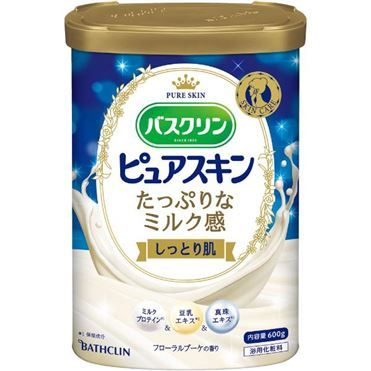 Bathclin Pure Skin Moisturizing 600g – Milky Bath Powder
